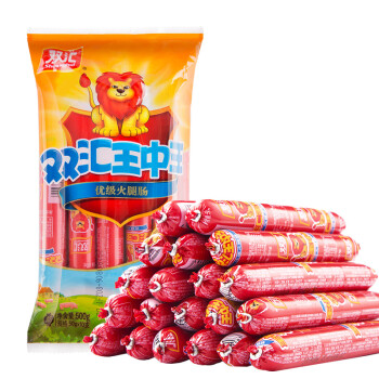 双汇王中王火腿肠50g*10支袋装速食香肠烧烤肠出游露营款	