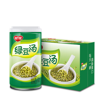 银鹭绿豆汤370g*12罐整箱粥礼盒装	